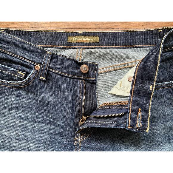 DAVID KAHN Jeanswear Distressed Bootcut Denim Jeans sz 2P - Picture 5 of 9